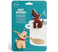 OTOTO Best Buddies Dog Kitchen Spoon Holder, 2 Pack - Cooking Spoon Rest for Kitchen Counter - Spatula, Ladle Holder, Kitchen Utensil Holder - Heat Resistant & Dishwasher Safe Utensil Rest