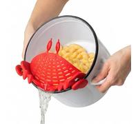 OTOTO - Colador de fideos para utensilios de cocina, utensilios para el hogar, utensilios de cocina, colador de alimentos, colador de espaguetis, utensilios de cocina divertidos (cangrejo)