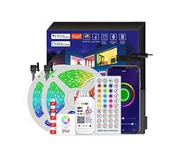 Ototon - Cinta LED (25 m, WiFi, inteligente, SMD5050, RGB, autoadhesiva, con mando a distancia, 44 teclas, compatible con Alexa Echo, Google Home, decoración para el hogar (25 m)