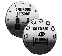 Otra moneda de juego - moneda de decisión de cama, moneda de decisión para padres, tamaño portátil único, moneda de decisión duradera para seres queridos, amantes del drama, lector de libros, padres