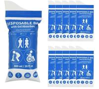 OTraki 10 Piezas Bolsas de Orina Desechables 800ml Almohadilla Absorbente Orinal Portátil Autocierre WC de Emergencia Unisex Ideal para Coche Camping Viaje Apto para Hombres Mujeres niños Azul