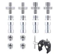 OTraki 16 Piezas Tornillo de Cámara, Adaptador de Tornillo Tripode de 1/4'' a 3/8'', Metal Adaptador Rosca Tripode Convertidor para Monópode Cámara Monitor Micrófono Soporte de Luz y Cabeza de Bola