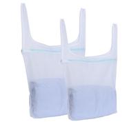 OTraki 2 Bolsa de lavandería para lavadora, Dos Tamaños Bolsas Para La Ropa con Asa Y Cremallera Para Lavar Y Guardar Camisas, Sujetadores, Calcetines Y Ropa De Bebé (33×40 y 40×45 cm)