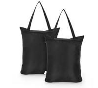 OTraki 2 Pcs Bolsa Húmeda Seca, 40x50 cm Bañador Mojado, Ropa Sucia Viaje Bolsa con Asa, Saco Ropa Sucia Cremallera Plegable para Apartamentos Gym Playa Piscina, Negro