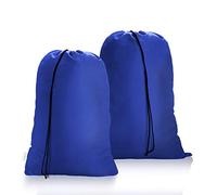 OTraki 2 Bolsas de Ropa Sucia 60 x 80cm, Bolsa de Viaje Grande, Lavandería, Plegable, Resistente al Desgarro, Azul