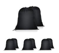OTraki 2 pcs Saco para la Colada de Cordón, Bolsa de Ropa Sucia Viaje Plegable y Portátil Bolsa de Colada con Cordón Bolsa Lavanderia Organizador de Ropa Sucia Hogar Viaje Dormitorio 50 x 60cm Negro