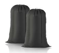 OTraki 2 Pezzi Sacchi da Biancheria Grandi, Sacchetti da Viaggio per Biancheria 70x115 cm, Biancheria Sporca con Coulisse, Borsa Portabiancheria Pieghevole, per Camicie, Giacche e Maglioni (Negro)