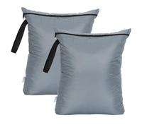 OTraki 2 Piezas Bolsa Mojada para Traje de Baño y Toallas, Bolsa Impermeable Bañador Mojado Mujer, Bolsas Impermeable para Natación con Cremallera para Trajes de Baño Mojados Playa（Gris）
