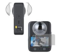 OTraki 2 Piezas Protector de Pantalla y Lente para DJI Osmo 360, Tapa de Lente Transparente HD Resistente al Polvo Resistente a Los Arañazos Película de Vidrio Templado, Accesorios para Osmo 360
