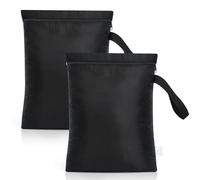 OTraki 2PC Bolsas Ropa Mojada, 30x40 CM Impermeable Bañador Mojado, Sucia con Cremallera, Bolsa Sucia Gimnasio, Wet Bag para oallas de Playa, Ropa Deportiva, Pañales(Negro)