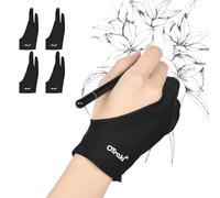 OTraki 4 Pack Guante Dibujo, Antiincrustante Guante Tableta Gráfica para Tableta Gráfica Drawing Glove Guantes de Artista Transpirable Guantes de Dos Dedos para Dibujar para Zurdo e Diestro (8.5×20CM)