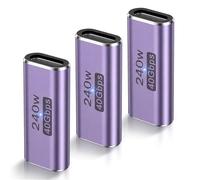 OTraki Adaptador USB C Hembra a Hembra 40Gbps, 3 Piezas 240W USB C Acoplador Admite Transmisión de Video de 8K a 60Hz, USB 4.0 Tipo-C Convertidor para MacBook, para iPad, para iPhone, para Galaxy