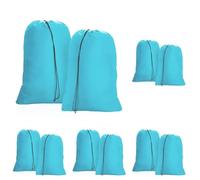 OTraki Bolsa de Colada 2 pcs con Cierre de Cordón Cesto Ropa Sucia Plegable Saco Lavadora Organizador Material Antidesgarros para Cuarto de Lavado Cocina Dormitorio Hotel de Viaje 60 X 80cm Azul Verde