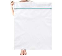 OTraki Bolsa de ropa de malla con cremallera duradera para delicados, poliéster blanco, 1