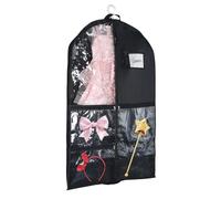 OTraki Bolsa para Vestidos de Danza y Princesa Infantil 100x60cm Plegable Negro Funda para Tutú y Escenario con 4 Bolsillos y Tarjetero