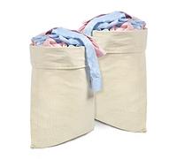 OTraki Bolsas Ropa Sucia de Tela 2PCS 50x70cm Bolsa Ropa Sucia Grande Duradero Transpirable Saco Tela con Cordón Multifuncional Reutilizable para Viaje, Casa, Senderismo, Camping