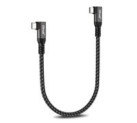 OTraki Cable USB C a USB C 0.2m, USB-C Cable Doble 90° Tipo C Carga Rápida Nylon Compatible, Carga Rápida 240w 48v/5a Cable Carga Rapida Para Smartphone, Tablet, Portátil, Cámara, Disco Externo