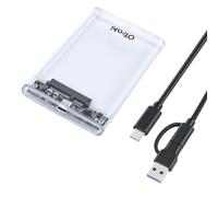 OTraki Carcasa de Disco Duro Externo de 2,5 Pulgadas, 5 Gbps, USB 3.0 a SATA con Capacidad de Almacenamiento de 4 TB, Carcasa Transparente para Disco Duro Compatible con UASP para 7/9,5 mm HDD/SSD