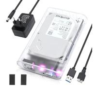 OTraki Carcasa SSD de 3.5 Pulgadas para USB 3.0 de 5 Gbps con Chip RTL9201R, Compatible con SSD SATA de hasta 24 TB y Compatible con Ajuste UASP