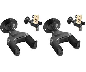 OTraki Colgador de Guitarra Electrica para Pared con Gravedad Bloqueo Automático Soporte Duradero Guitar Wall Hanger para Bajo, Mandolina, Violín y Múltiples Instrumentos (Paquete de 2)
