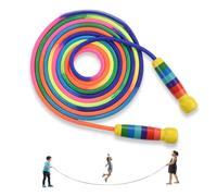 OTraki Comba de Saltar Niños 5 m Jump Rope Arcoíris con Mango Madera