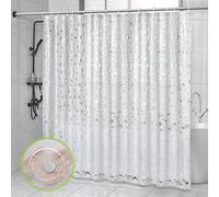 OTraki Cortina Ducha Pesada Larga 240x200cm Cortina de Baño Antimoho Impermeable Cortina Bañera EVA Translúcida Mate Shower Curtian con 16 Ganchos para Ducha o Bañera