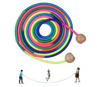 OTraki Cuerda para Saltar Niños, 5M Comba de Saltar Arcoíris Skipping Rope Ajustable Comba Crossfit con Mango De Madera Compacto para Niños Y Niñas De 4, 5, 6, 7, 8, 9,10,11,12 Años