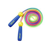 OTraki Cuerda Para Saltar para Niños, Comba De Saltar Ajustables Comba Niña con Mango Antideslizante, Cuerda De Saltar Arco Iris para Niñas/Niños, Jump Rope De Ejercicio-2.5Metros azul