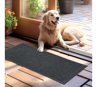 OTraki Felpudo Entrada Casa 43,5 X 75 cm, Alfombra Antideslizante Con Microfibras Suaves Absorbentes Trampa De Tierra Felpudo Exterior E Interior Para Perro, Cocina, Puerta Y Pasillo (Gris)