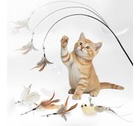 OTraki Juguete Extensible para Gatos de 110 cm 4 Piezas