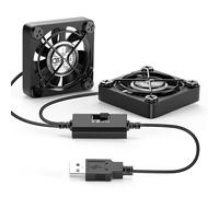 OTraki Negro Mini Ventilador USB 40 x 40 x 10mm con Tres Velocidades Ajustables PC Ventilador de Refrigeración USB de PC para Ordenador Portátil/TV Box/PS4/PS5/Router/Proyectoresy Otros Dispositivos