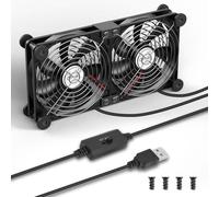 OTraki Ventilador USB 120mm Doble Fila 2 en 1 Para Computadora Portátil