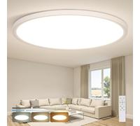 OTREN Lampara de Techo LED 56W 60CM con Mando, Plafon LED Techo Regulable 3000K-6500K con Modo Nocturno y Memoria, IP44 Impermeable para Dormitorio, Salón, Oficina,Cocina