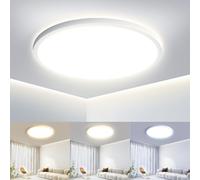OTREN Plafon LED Redondo Downlight Panel Superficie, Lámpara de Techo Moderna 3000K-6500K IP44 Ultra Delgado Luz Led para Dormitorio Baño Cocina Pasillo Comedor Sala Ø30CM