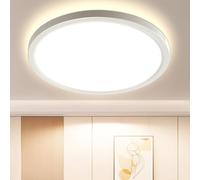 OTREN Plafon LED Redondo Downlight Panel Superficie, Lámpara de Techo Moderna 4000K IP44 Ultra Delgado Luz Led para Dormitorio Baño Cocina Pasillo Comedor Sala Ø218MM
