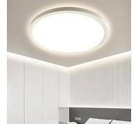 OTREN Plafon LED Redondo Downlight Panel Superficie, Lámpara de Techo Moderna 4500K IP44 Ultra Delgado Luz Led para Dormitorio Baño Cocina Pasillo Comedor Sala Ø30CM