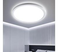 OTREN Plafon LED Redondo Downlight Panel Superficie, Lámpara de Techo Moderna 6000K IP44 Ultra Delgado Luz Led para Dormitorio Baño Cocina Pasillo Comedor Sala Ø30CM