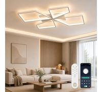 OTREN Plafon LED Techo Regulable, 78CM Lampara Techo Salon con Mando a Distancia para Dormitorio Comedor, Blanco 72W