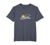 Otro Viaje Alrededor del Sol Regalo de cumpleaños para Hombres Camiseta, Hombre Tallas Grandes, Azul Jaspeado, 6X Alto