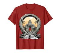 Otros misterios Antiguos Angkor Wat Stargate Portal Camiseta, Hombre, Arándano, L