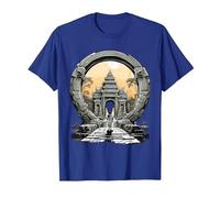 Otros misterios Antiguos Angkor Wat Stargate Portal Camiseta, Hombre, Azul Real, S