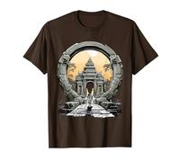 Otros misterios Antiguos Angkor Wat Stargate Portal Camiseta, Hombre, Marrón, 3XL