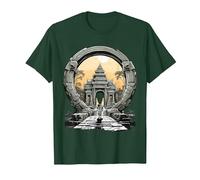 Otros misterios Antiguos Angkor Wat Stargate Portal Camiseta, Hombre, Verde Bosque, XXL