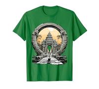 Otros misterios Antiguos Angkor Wat Stargate Portal Camiseta, Hombre, Verde Kelly, XXL