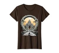 Otros misterios Antiguos Angkor Wat Stargate Portal Camiseta, Mujer, Marrón, XXL