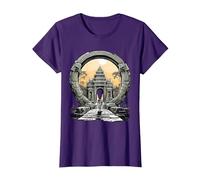 Otros misterios Antiguos Angkor Wat Stargate Portal Camiseta, Mujer, Morado, S