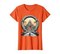 Otros misterios Antiguos Angkor Wat Stargate Portal Camiseta, Mujer, Naranja, L