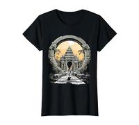 Otros misterios Antiguos Angkor Wat Stargate Portal Camiseta, Mujer, Negro, S
