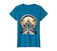 Otros misterios Antiguos Angkor Wat Stargate Portal Camiseta, Mujer, Zafiro, M