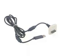 (Otros) Para el mando inalámbrico de Microsoft Xbox 360, cargador USB con cable de carga rápida.